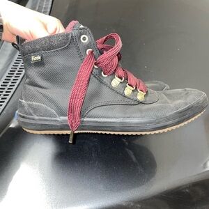 Keds Scout II Water Resistant Canvas Ankle Boots women size 8.5 black work shoes